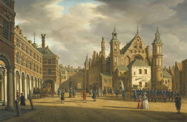 view of the binnenhof the hague